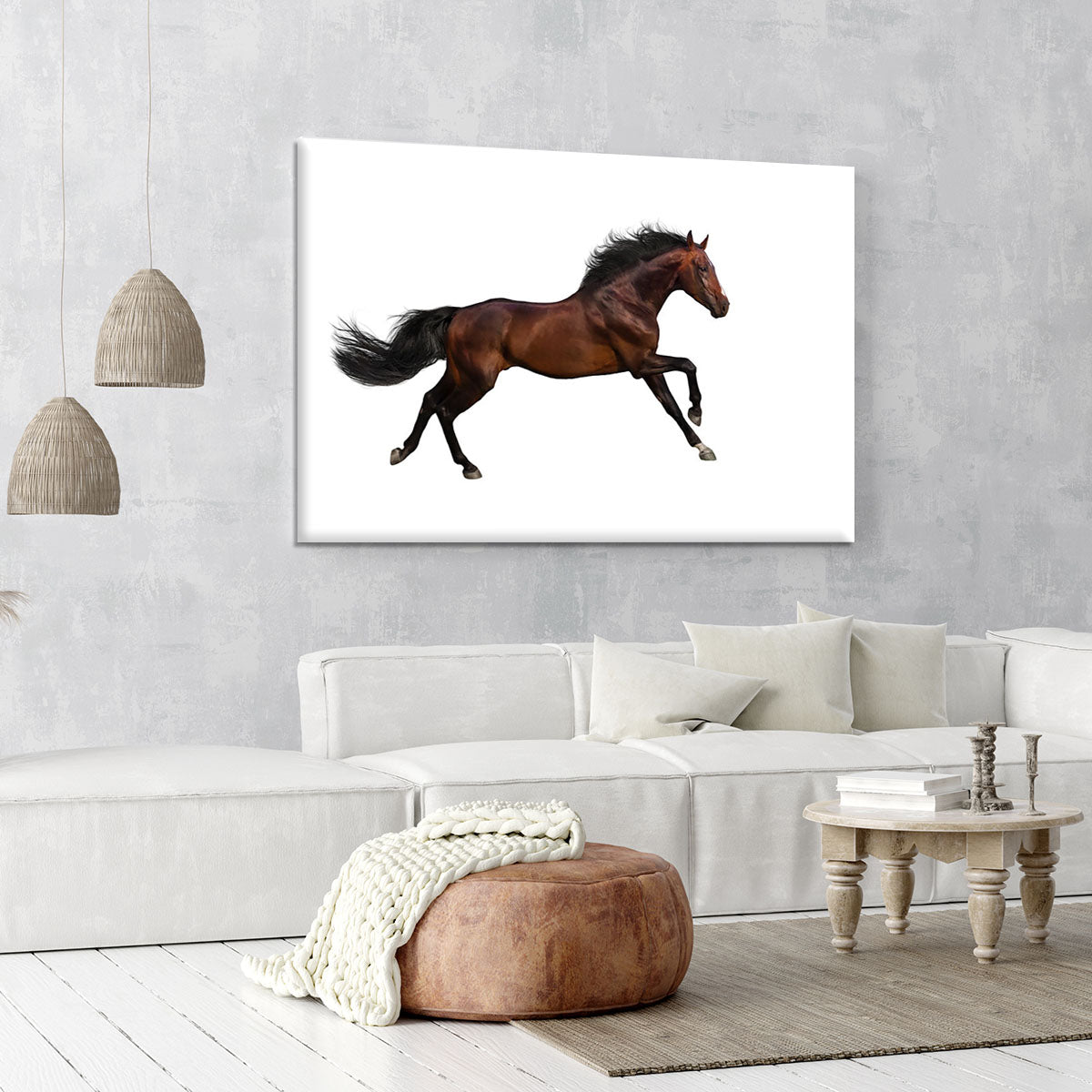 Bay stallion run Canvas Print or Poster - Canvas Art Rocks - 6