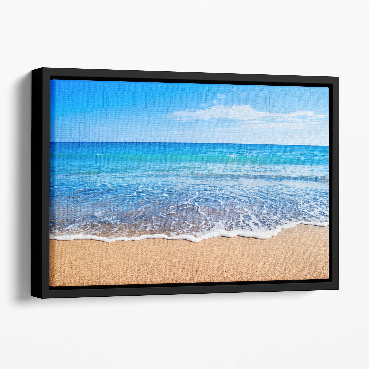 Beach Waves Floating Framed Canvas