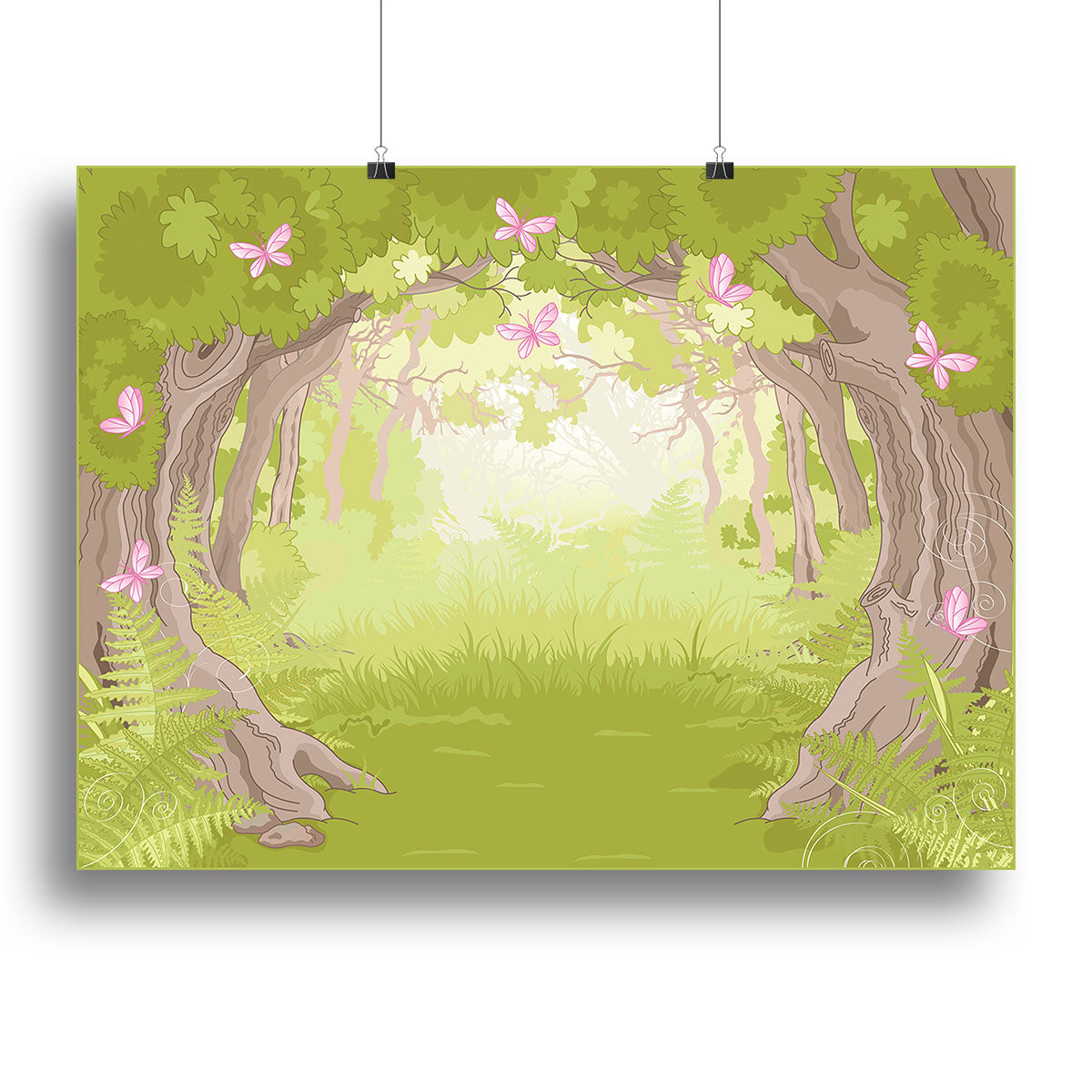 Beautiful Glade in the Magic forest Canvas Print or Poster - Canvas Art Rocks - 2