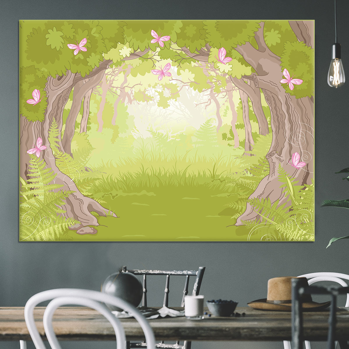 Beautiful Glade in the Magic forest Canvas Print or Poster - Canvas Art Rocks - 3