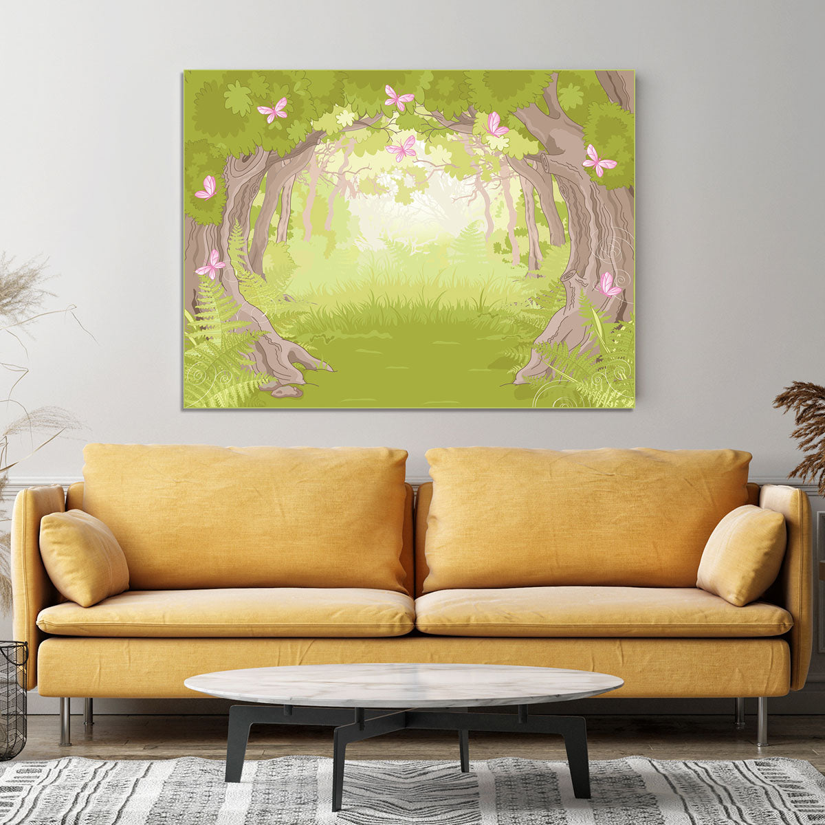 Beautiful Glade in the Magic forest Canvas Print or Poster - Canvas Art Rocks - 4