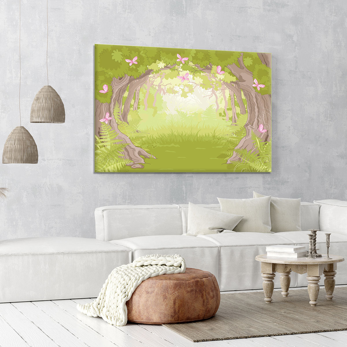 Beautiful Glade in the Magic forest Canvas Print or Poster - Canvas Art Rocks - 6