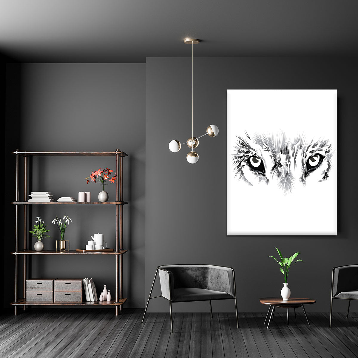 Beautiful Wolf face illustration Canvas Print or Poster - Canvas Art Rocks - 5