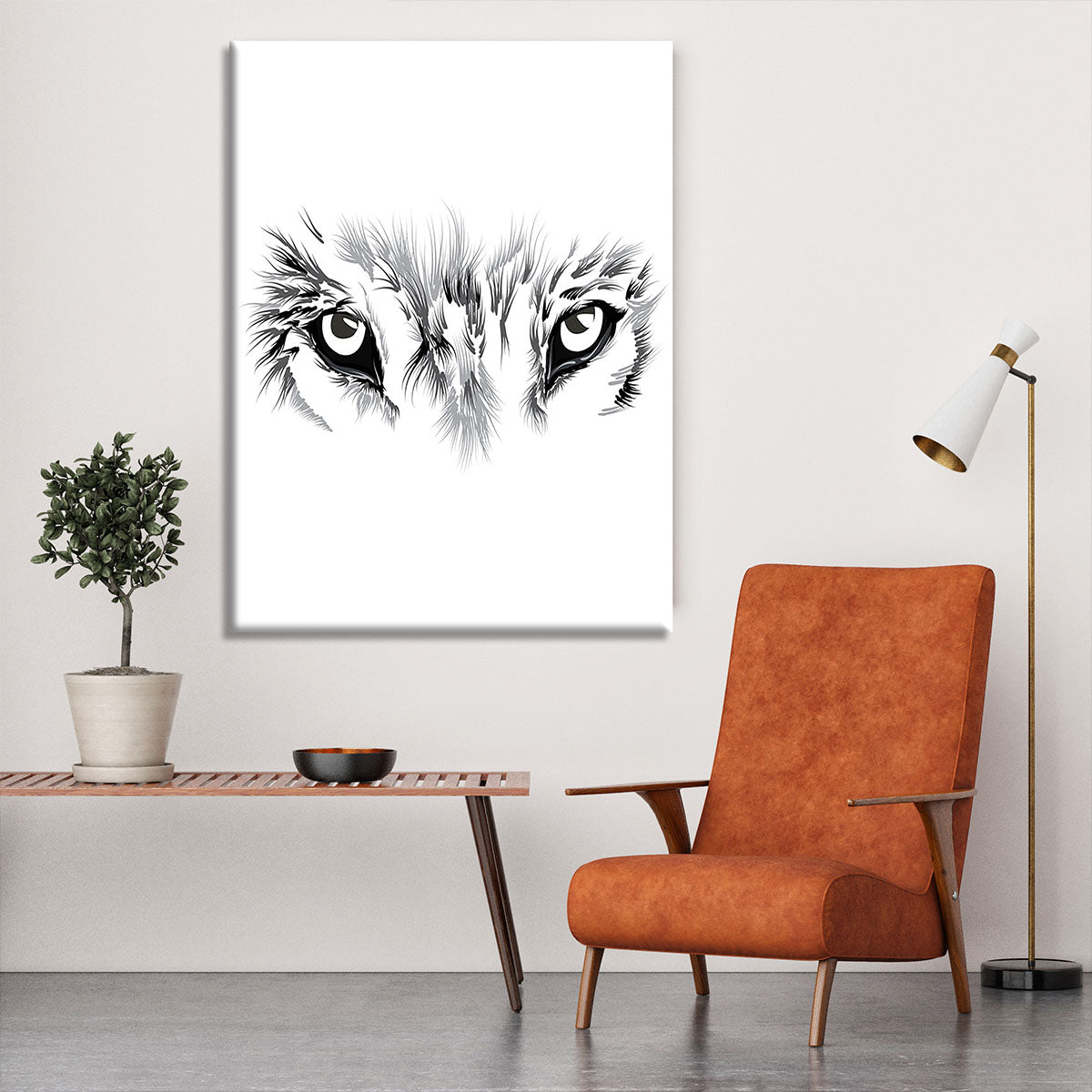 Beautiful Wolf face illustration Canvas Print or Poster - Canvas Art Rocks - 6