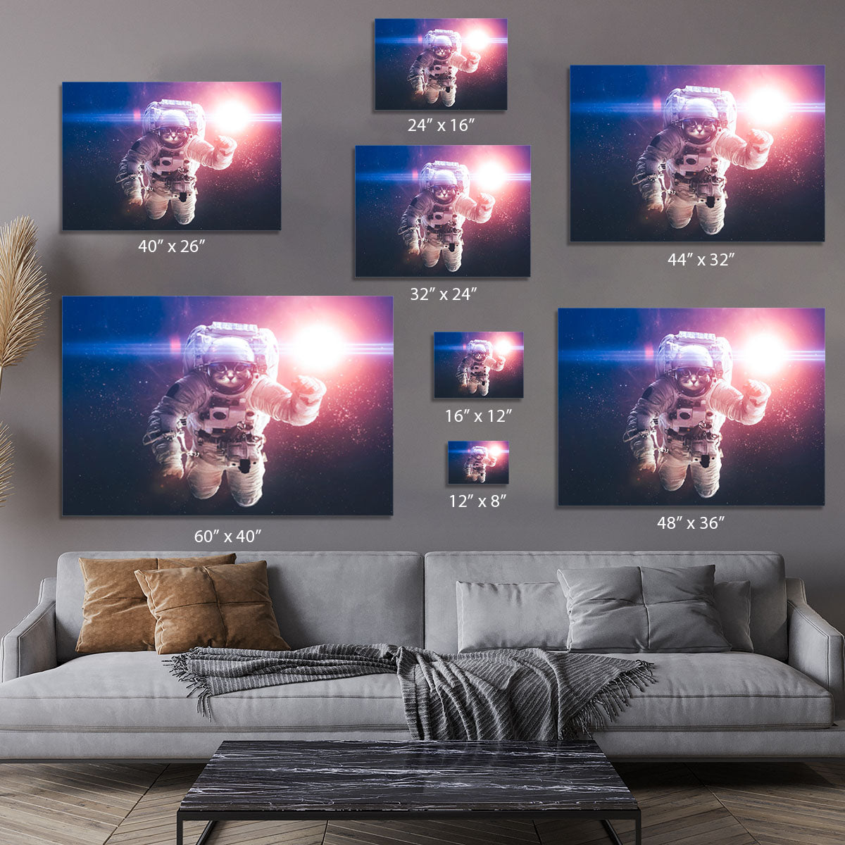 Beautiful cat in outer space Canvas Print or Poster - Canvas Art Rocks - 7
