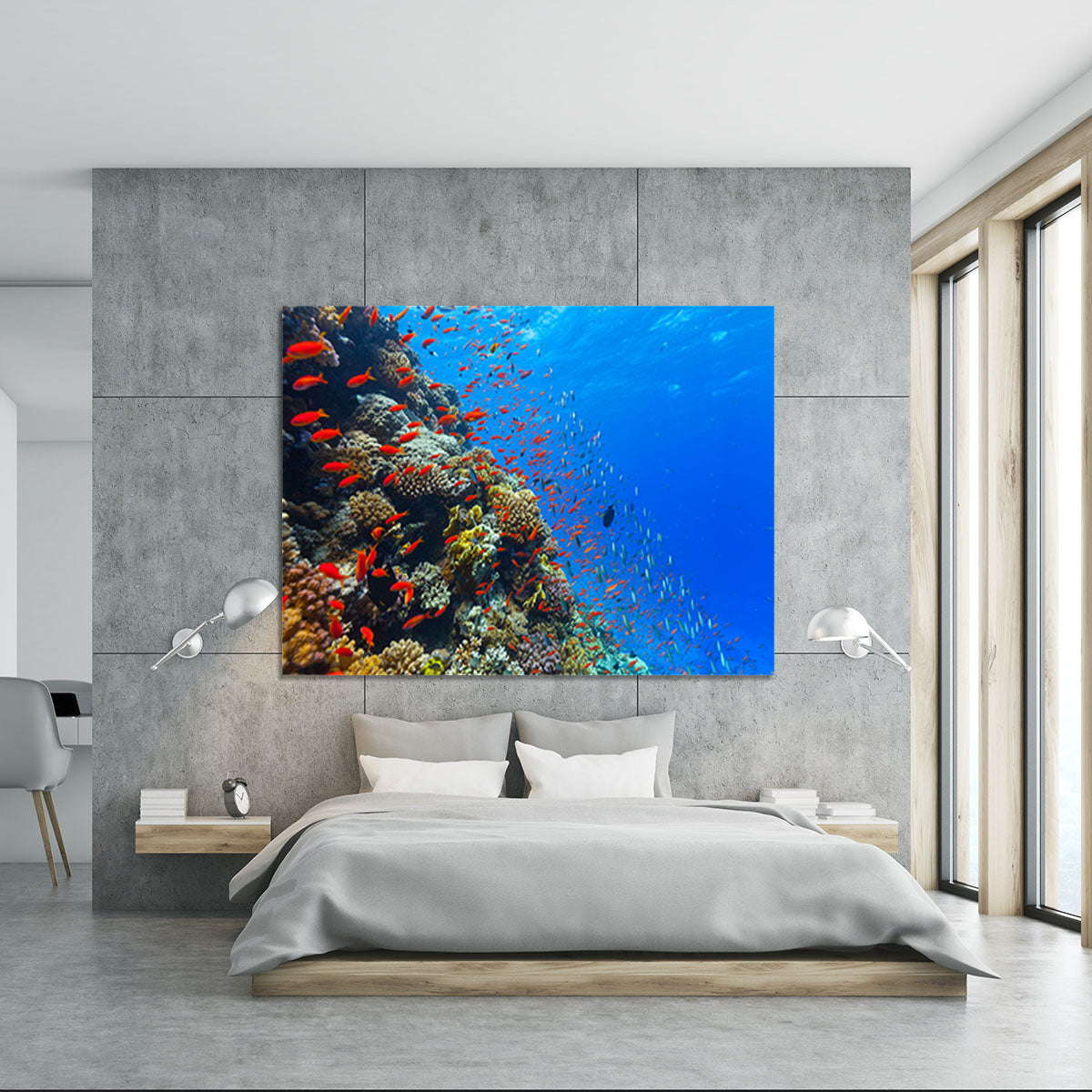 Beautiful coral reef with fish in Red sea Canvas Print or Poster - Canvas Art Rocks - 5