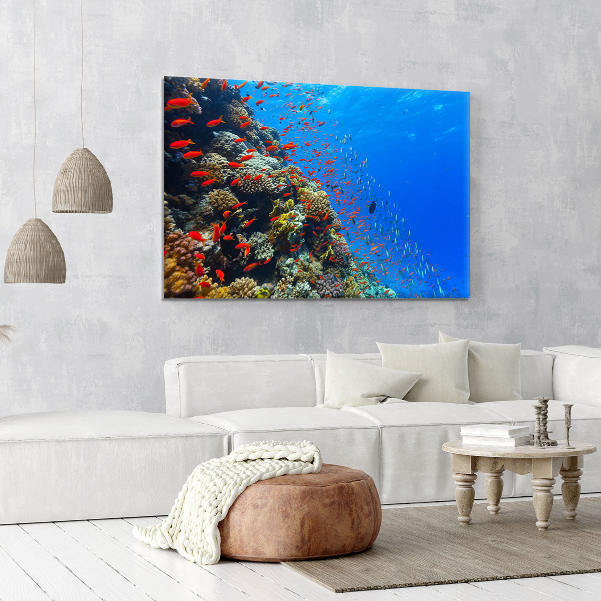 Beautiful coral reef with fish in Red sea Canvas Print or Poster - Canvas Art Rocks - 6