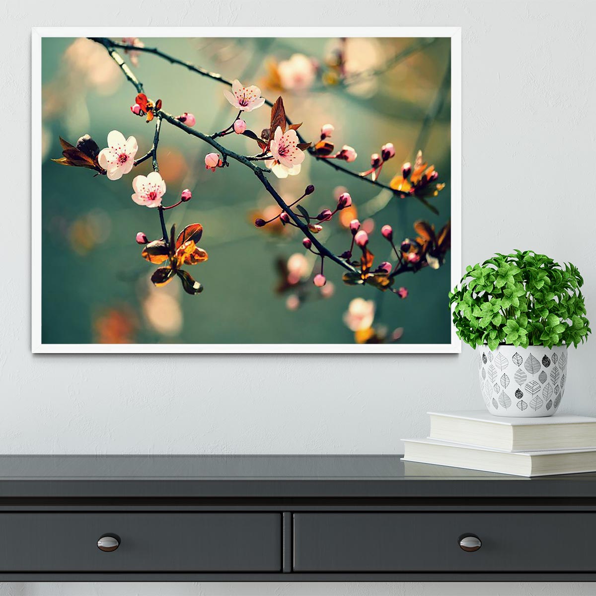 Beautiful flowering Japanese cherry Framed Print - Canvas Art Rocks -6
