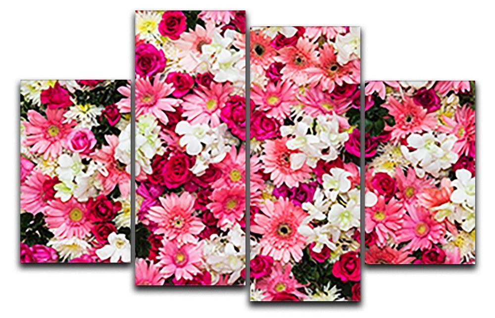Beautiful flowers for wedding 4 Split Panel Canvas  - Canvas Art Rocks - 1