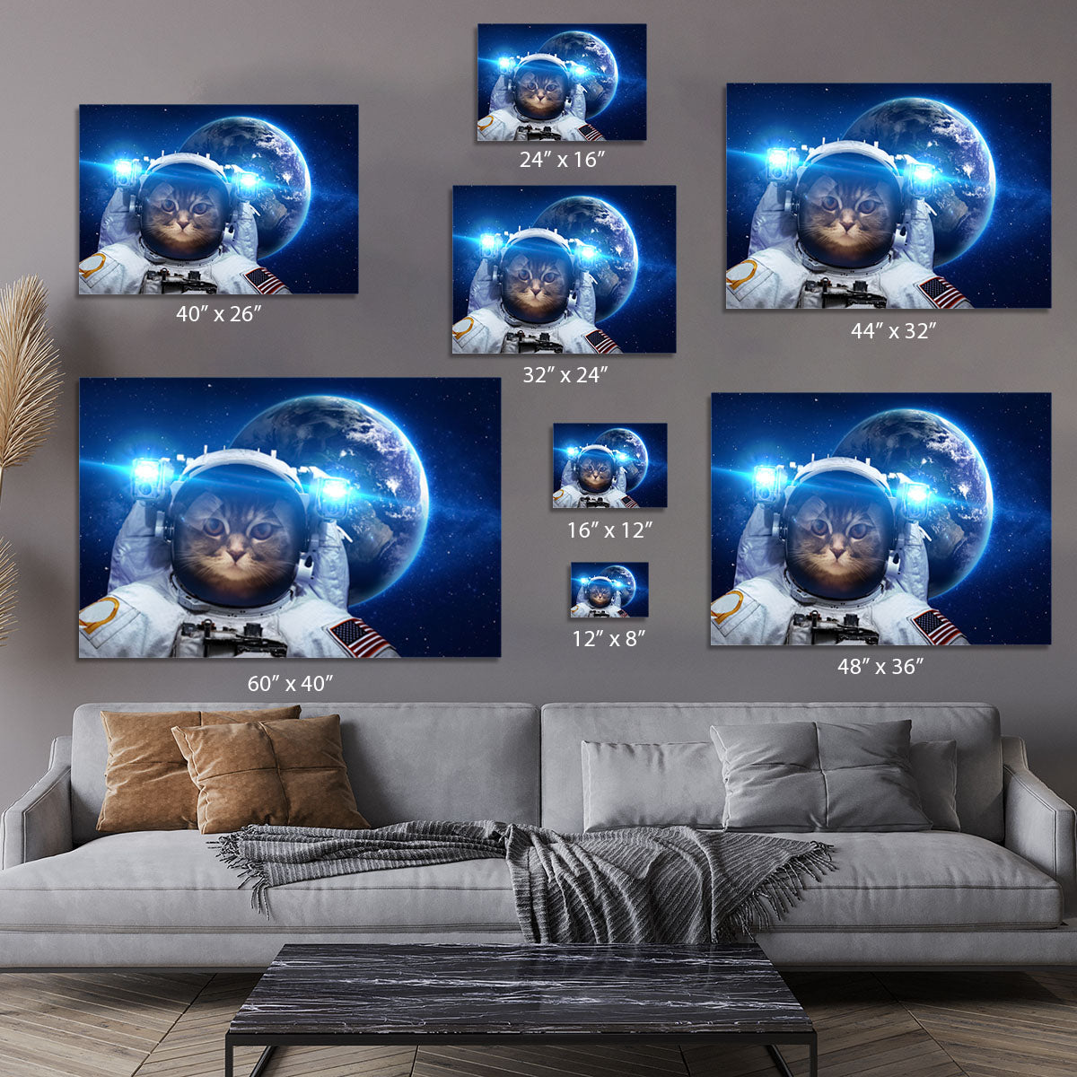 Beautiful tabby cat in outer space Canvas Print or Poster - Canvas Art Rocks - 7