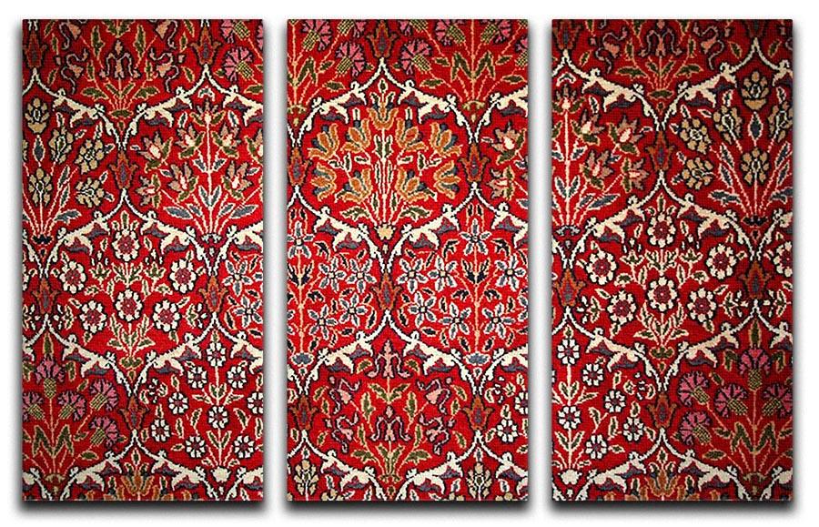 Beautiful turkish carpet 3 Split Panel Canvas Print - Canvas Art Rocks - 1