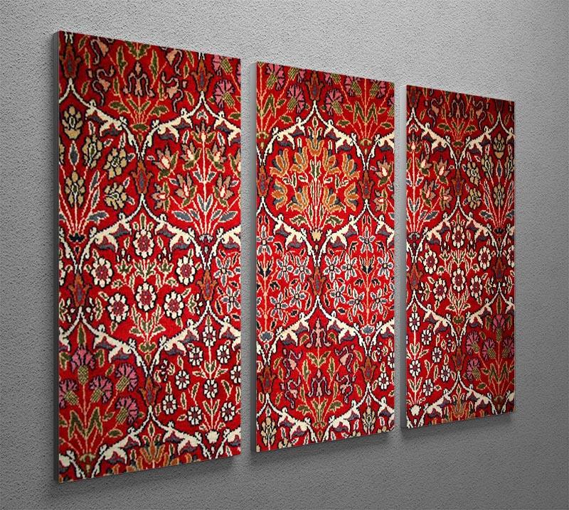 Beautiful turkish carpet 3 Split Panel Canvas Print - Canvas Art Rocks - 2
