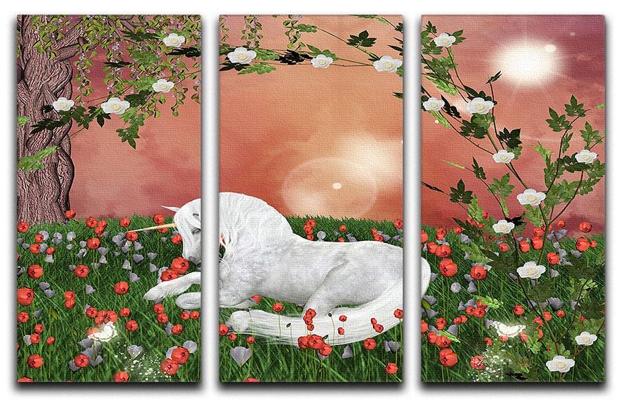 Beautiful unicorn 3 Split Panel Canvas Print - Canvas Art Rocks - 1