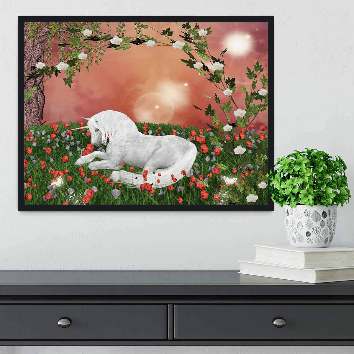 Beautiful unicorn Framed Print - Canvas Art Rocks - 2