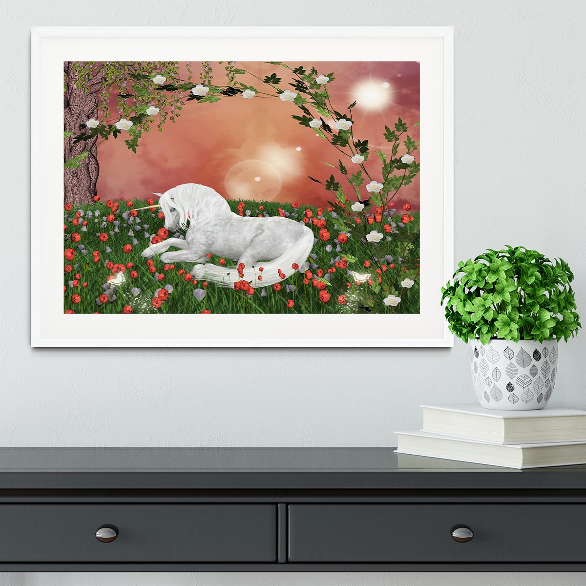 Beautiful unicorn Framed Print - Canvas Art Rocks - 5