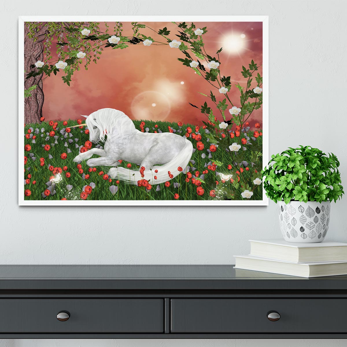 Beautiful unicorn Framed Print - Canvas Art Rocks -6