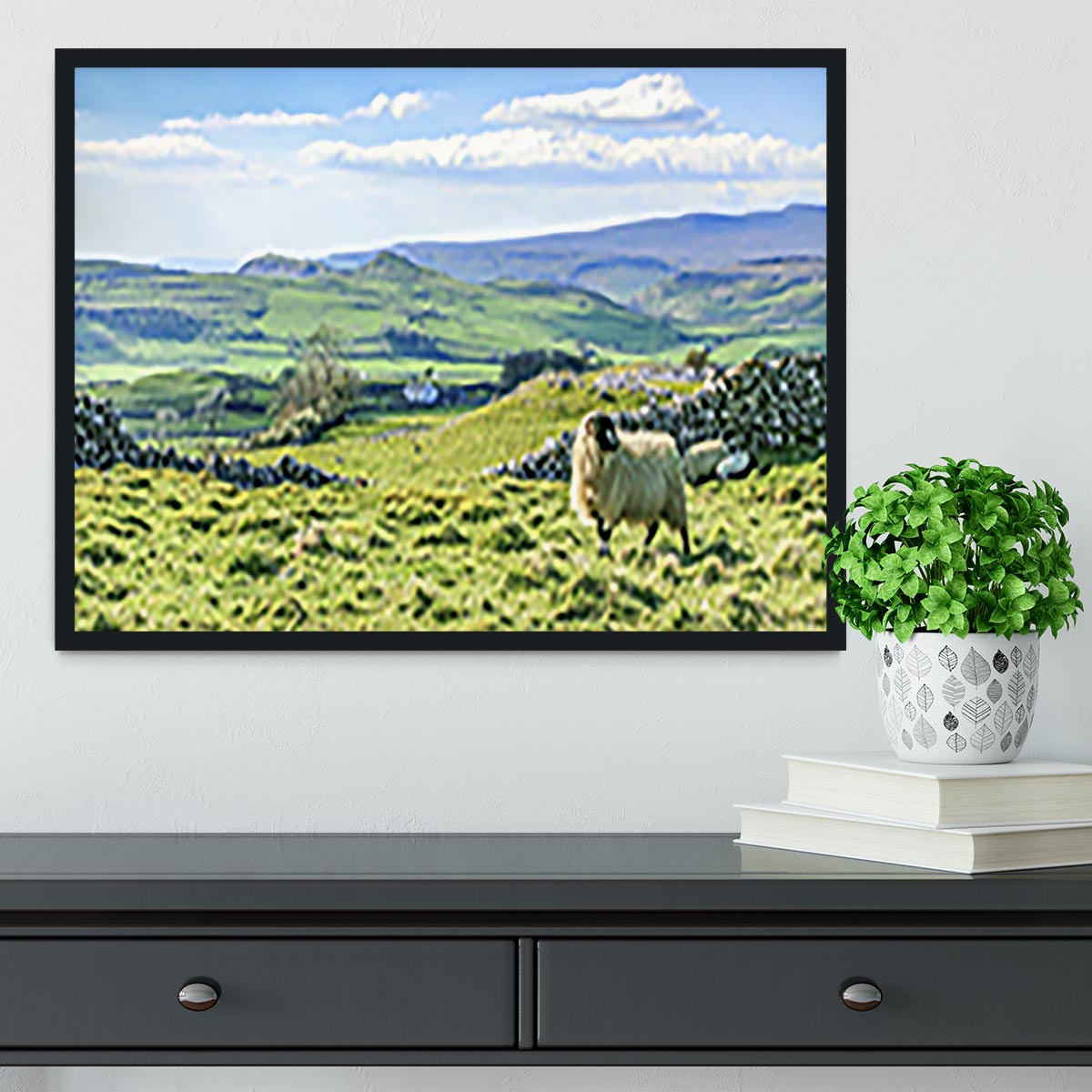 Beautiful yorkshire dales landscape Framed Print - Canvas Art Rocks - 2