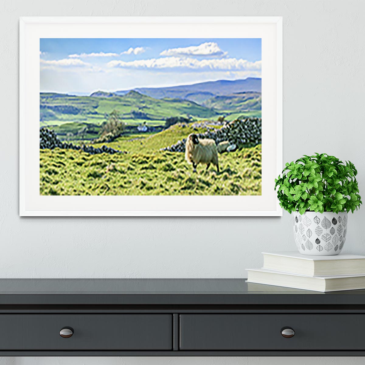 Beautiful yorkshire dales landscape Framed Print - Canvas Art Rocks - 5