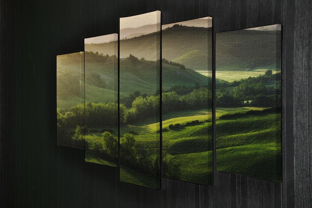 Beautifully illuminated landscape 5 Split Panel Canvas  - Canvas Art Rocks - 2