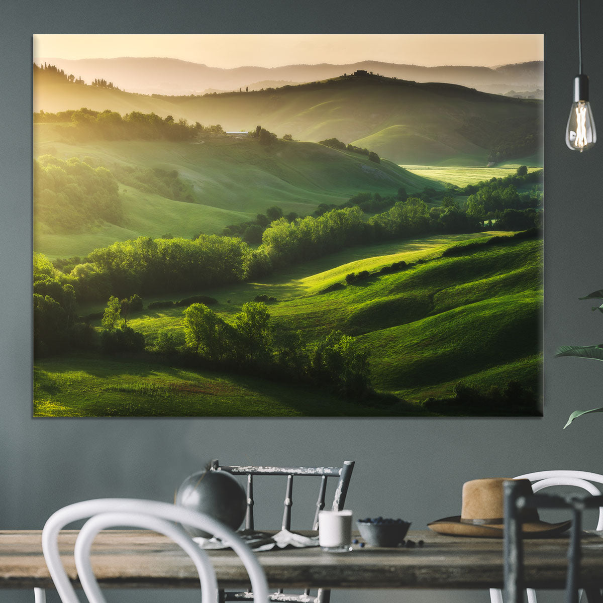Beautifully illuminated landscape Canvas Print or Poster - Canvas Art Rocks - 3