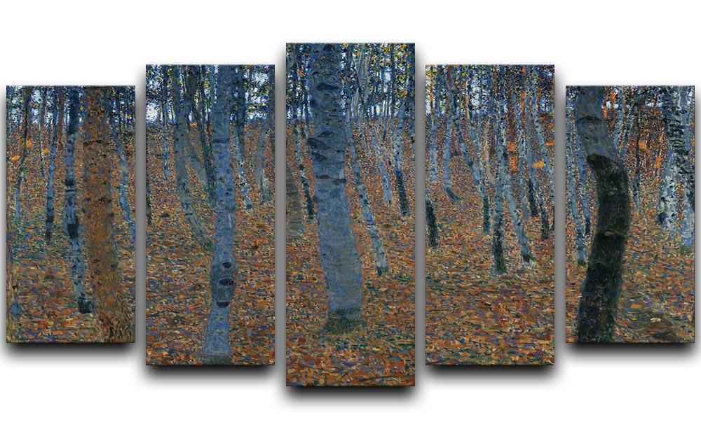 Beech Grove I by Klimt 5 Split Panel Canvas  - Canvas Art Rocks - 1