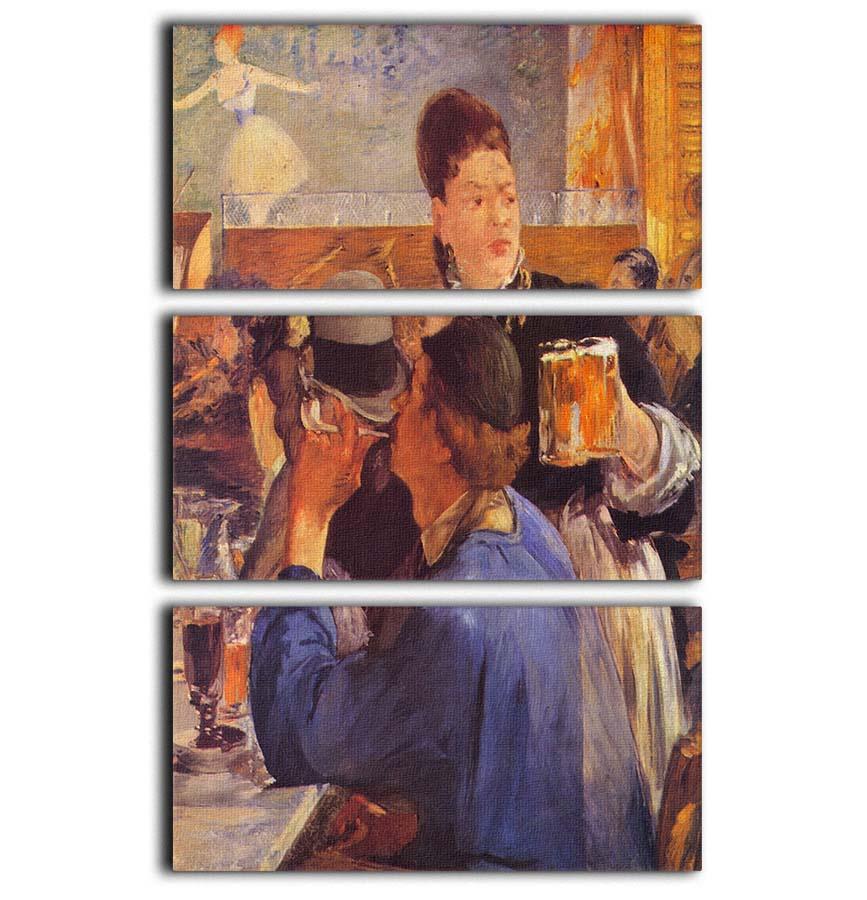 Beer Waitress by Manet 3 Split Panel Canvas Print - Canvas Art Rocks - 1