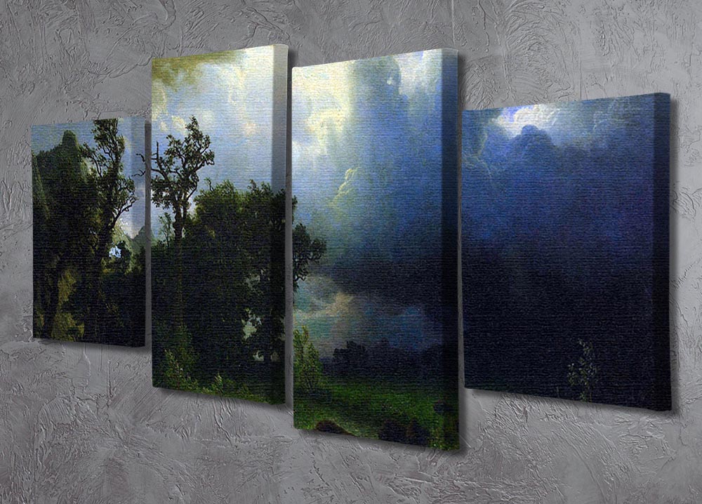 Before the Storm by Bierstadt 4 Split Panel Canvas - Canvas Art Rocks - 2