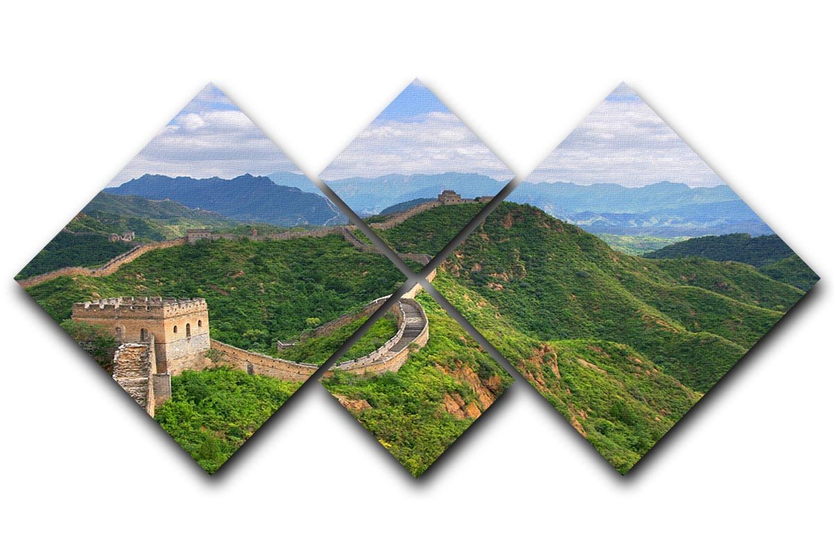 Beijing Great Wall of China 4 Square Multi Panel Canvas  - Canvas Art Rocks - 1