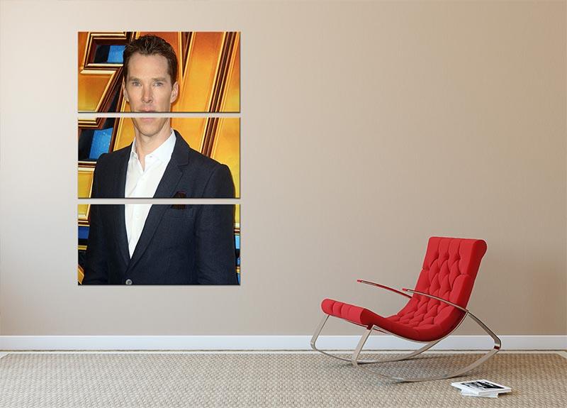Benedict Cumberbatch 3 Split Panel Canvas Print - Canvas Art Rocks - 2