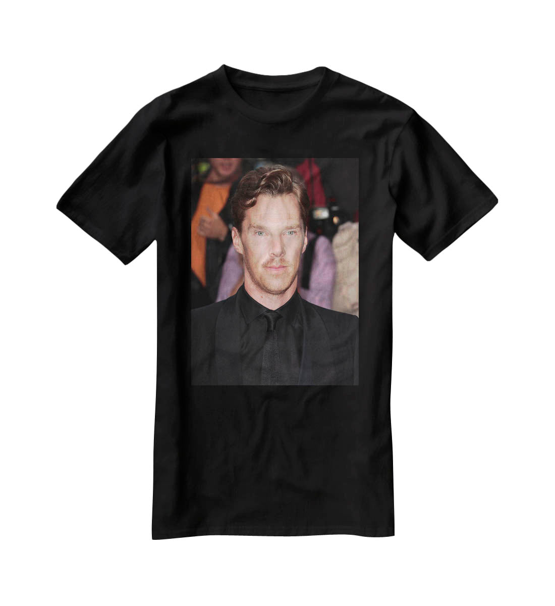 Benedict Cumberbatch in black T-Shirt - Canvas Art Rocks - 1