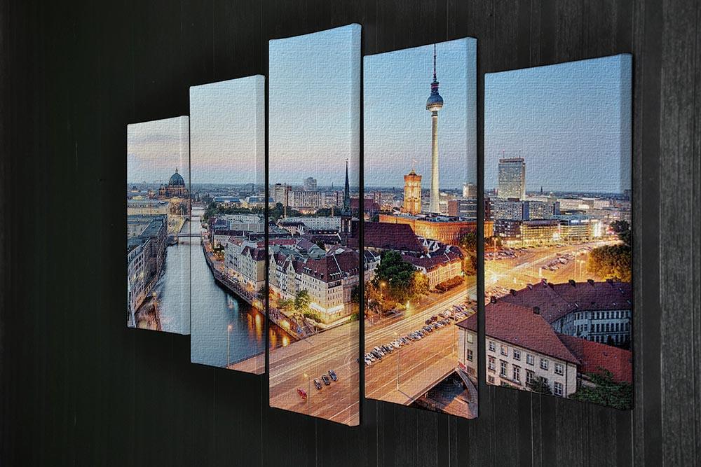 Berlin skyline 5 Split Panel Canvas  - Canvas Art Rocks - 2