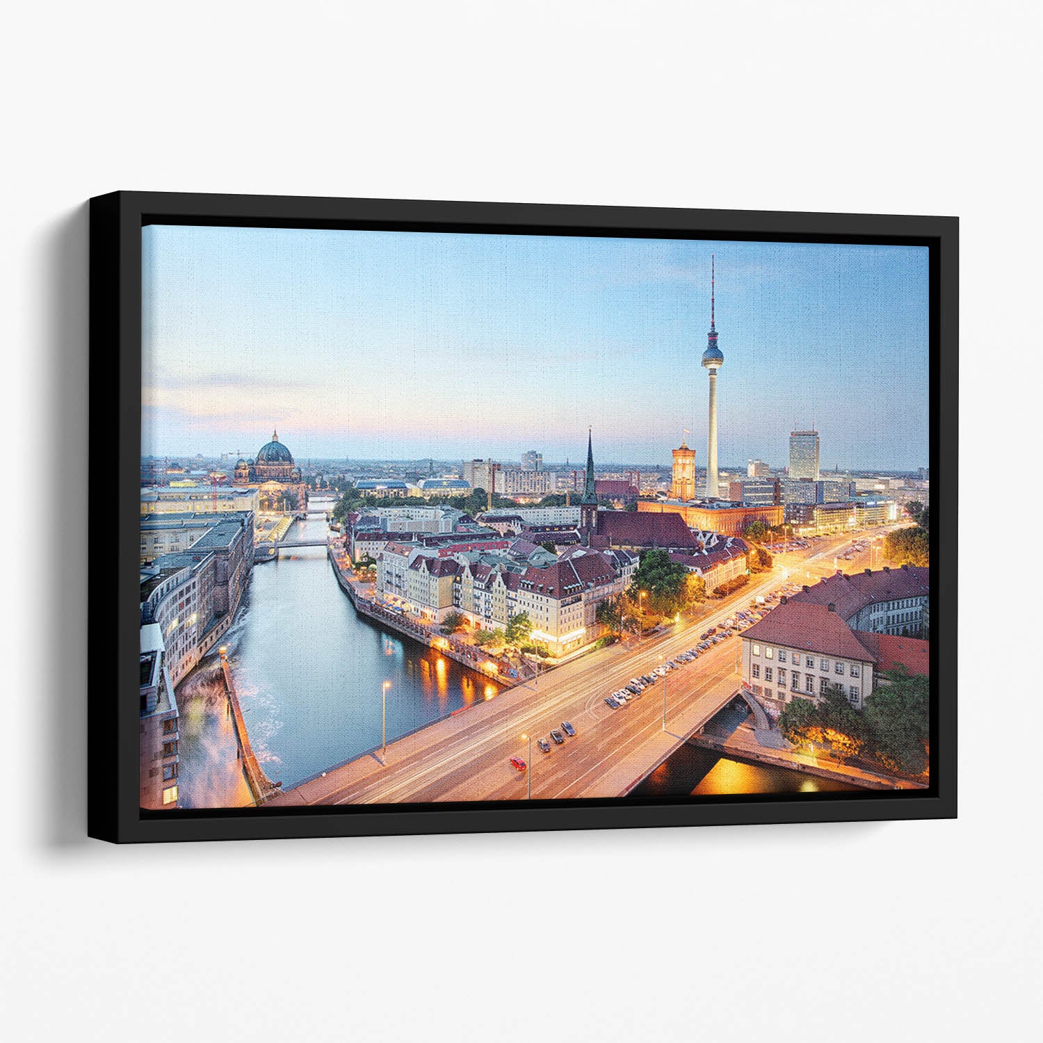 Berlin skyline Floating Framed Canvas