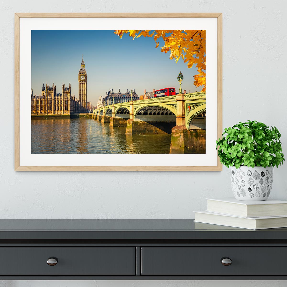 Big Ben and westminster bridge in London Framed Print - Canvas Art Rocks - 3