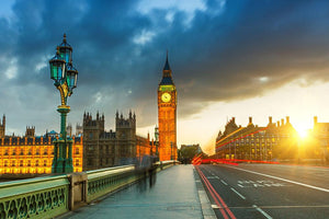 Big Ben at sunset Wall Mural Wallpaper - Canvas Art Rocks - 1