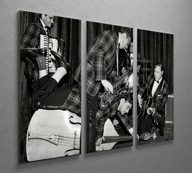 Bill Haley and The Comets going crazy 3 Split Panel Canvas Print - Canvas Art Rocks - 2
