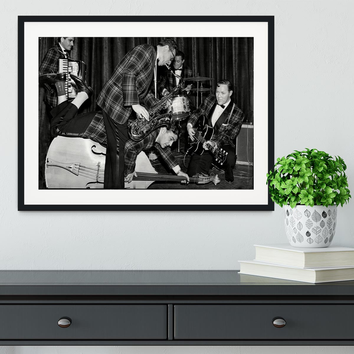 Bill Haley and The Comets going crazy Framed Print - Canvas Art Rocks - 1