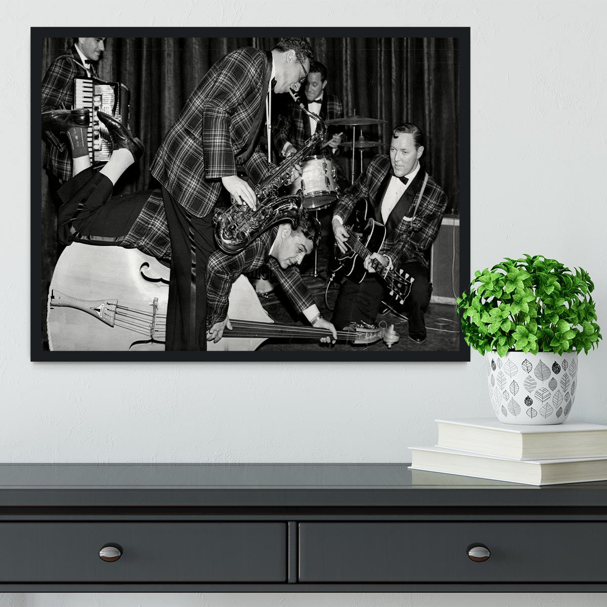 Bill Haley and The Comets going crazy Framed Print - Canvas Art Rocks - 2