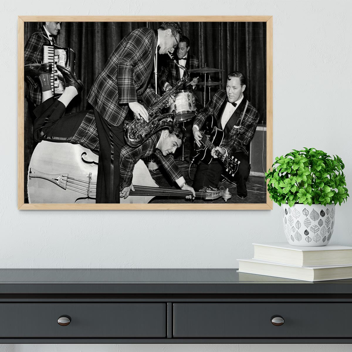 Bill Haley and The Comets going crazy Framed Print - Canvas Art Rocks - 4