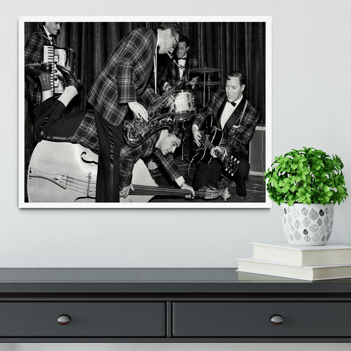 Bill Haley and The Comets going crazy Framed Print - Canvas Art Rocks -6