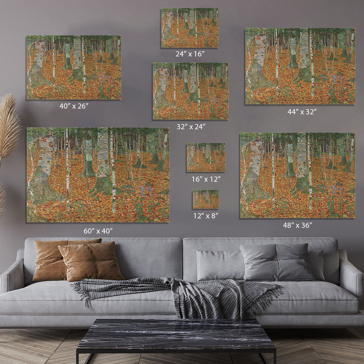 Birch Forest by Klimt Canvas Print or Poster - Canvas Art Rocks - 7