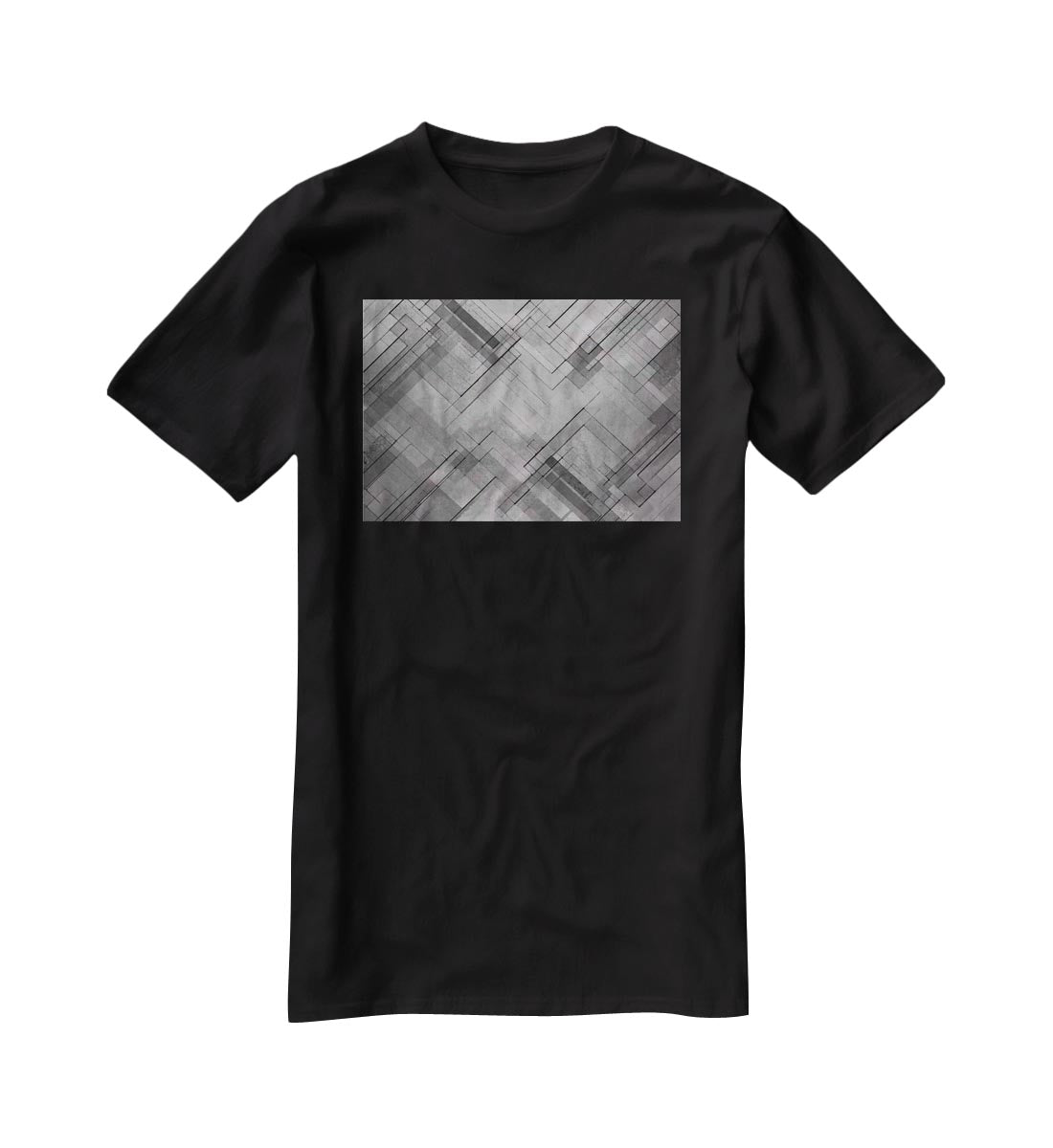 Black Chevron Background T-Shirt - Canvas Art Rocks - 1