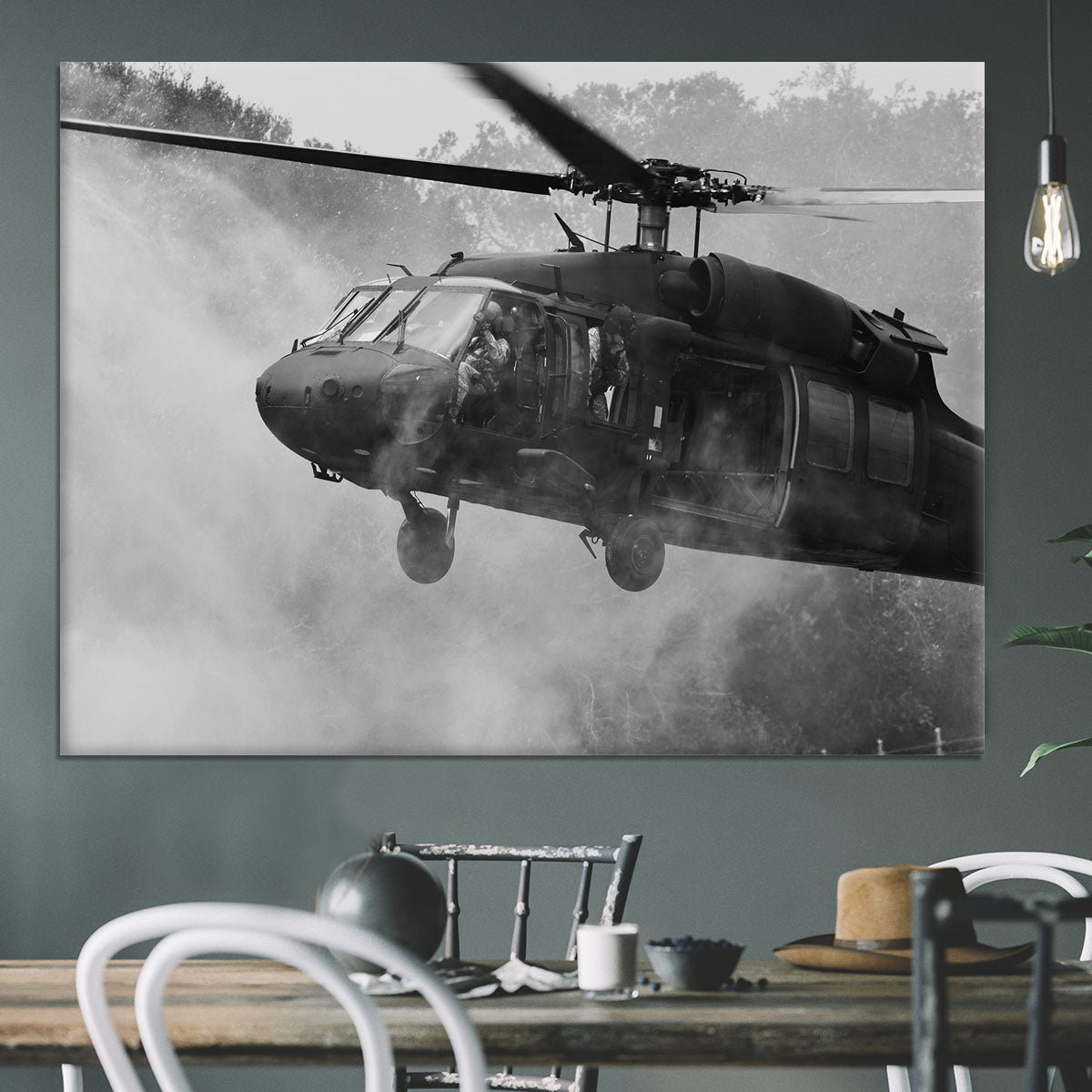 Black Hawk Helicopter Canvas Print or Poster - Canvas Art Rocks - 3