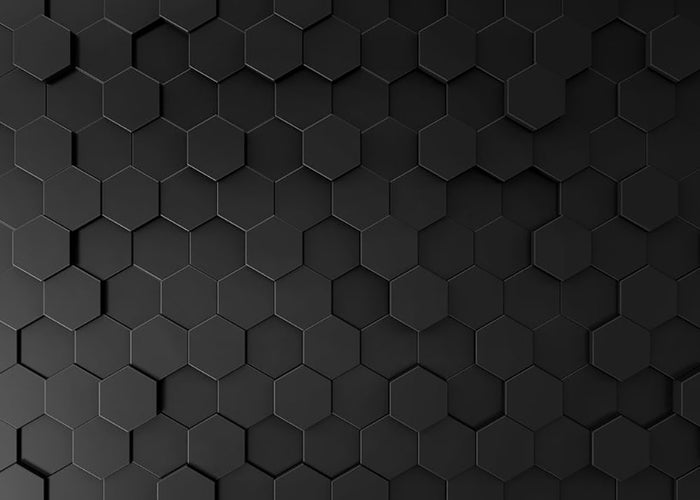 Black Hexagon Pattern Wall Mural Wallpaper