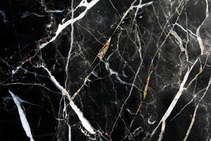 Black White and Gold Cracked Marble Wall Mural Wallpaper - Canvas Art Rocks - 1