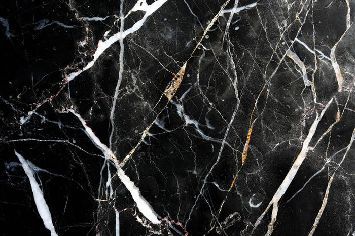 Black White and Gold Cracked Marble Wall Mural Wallpaper