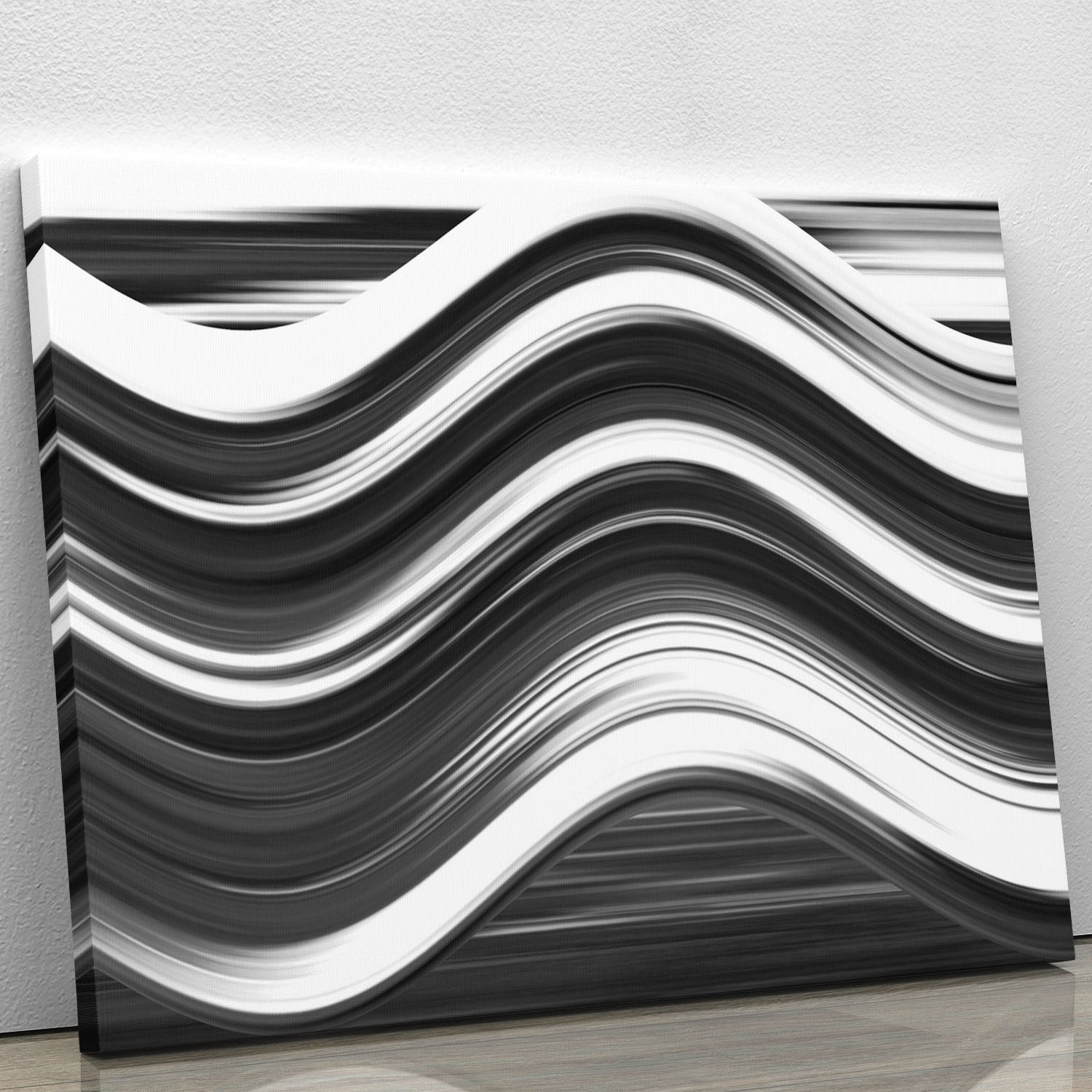 Black and White Wave Canvas Print or Poster - Canvas Art Rocks - 1