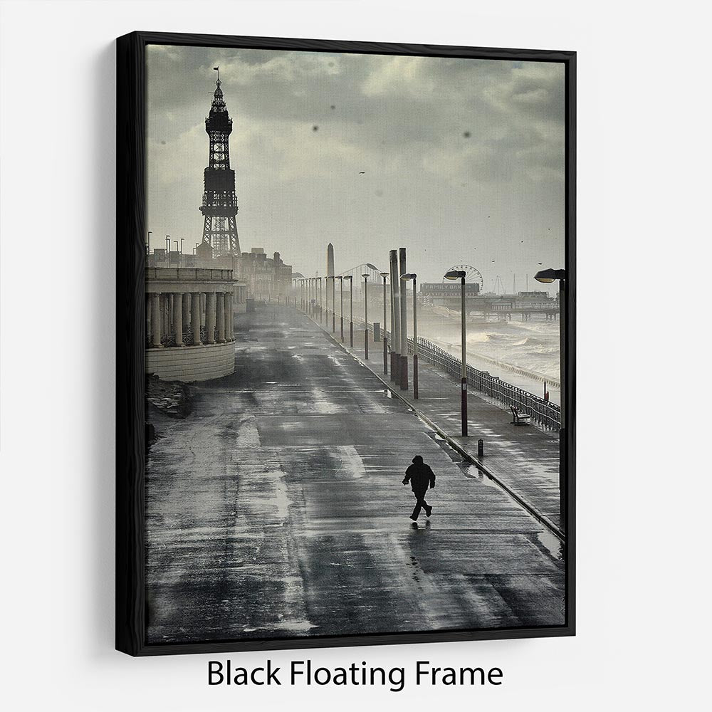 Blackpool Storm Floating Frame Canvas - Canvas Art Rocks - 1