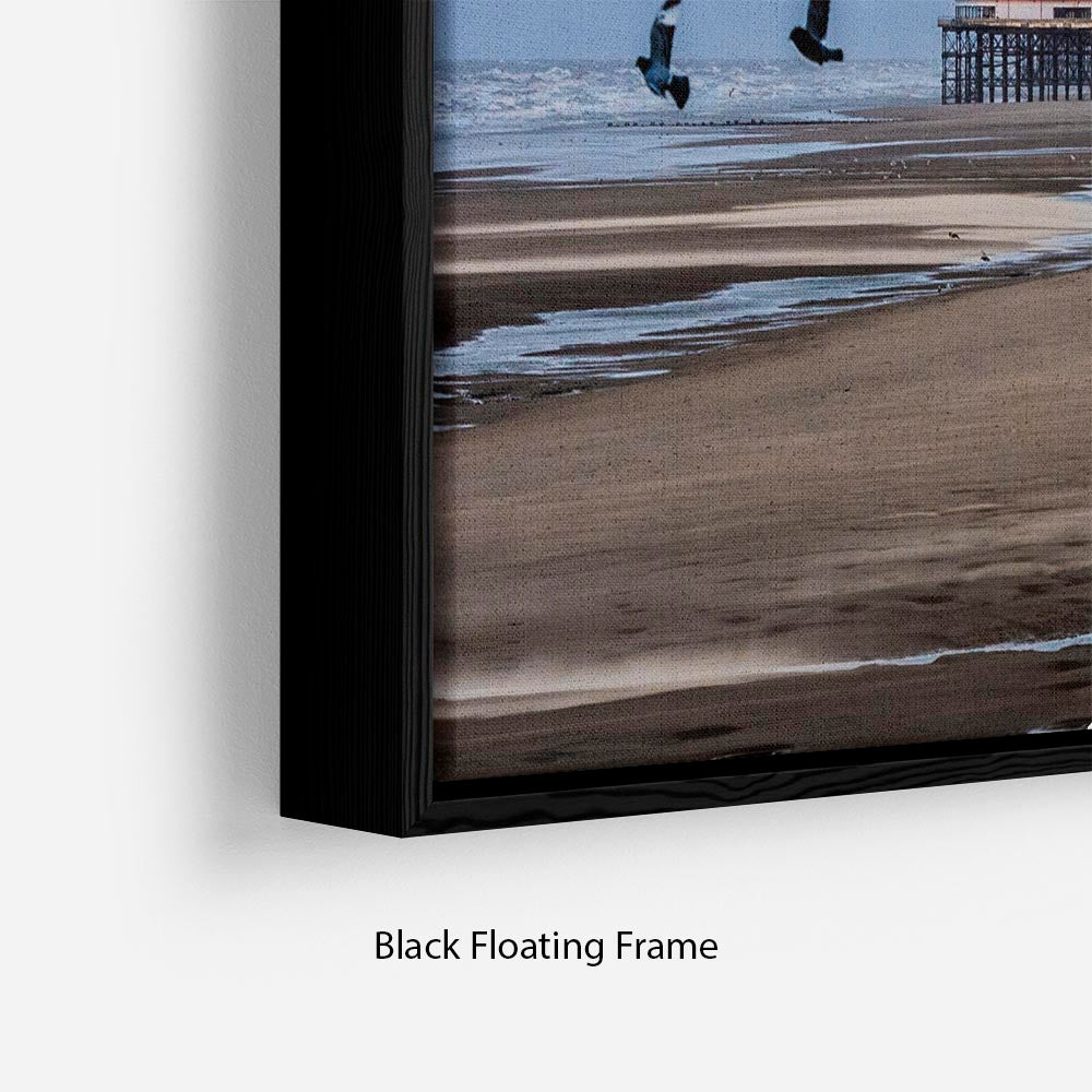 Blackpool view Floating Frame Canvas - Canvas Art Rocks - 2