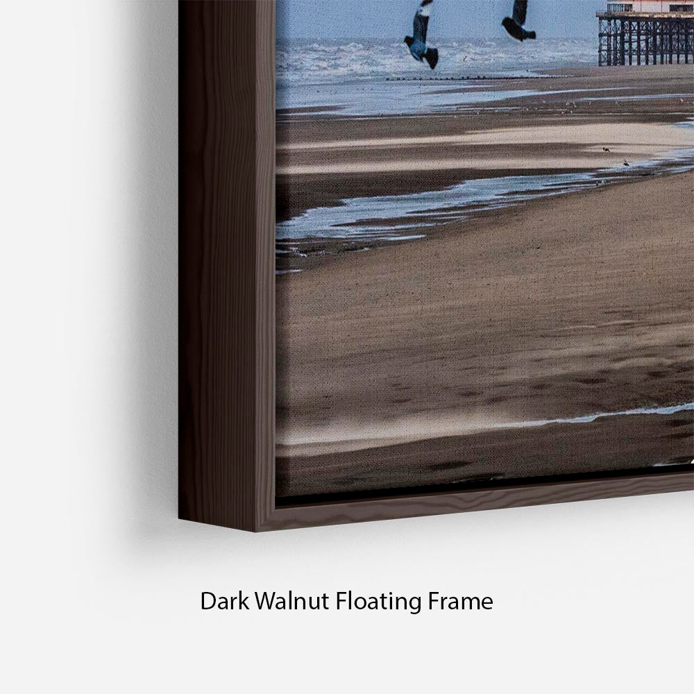 Blackpool view Floating Frame Canvas - Canvas Art Rocks - 6