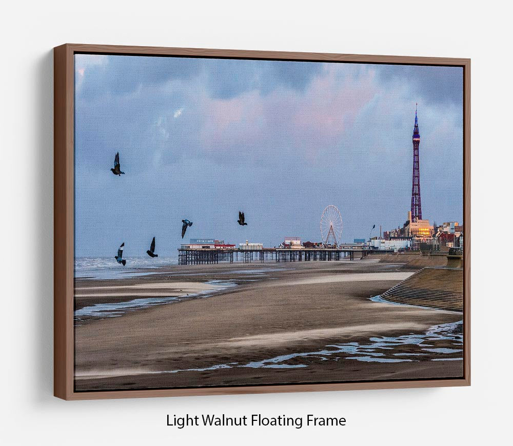 Blackpool view Floating Frame Canvas - Canvas Art Rocks 7